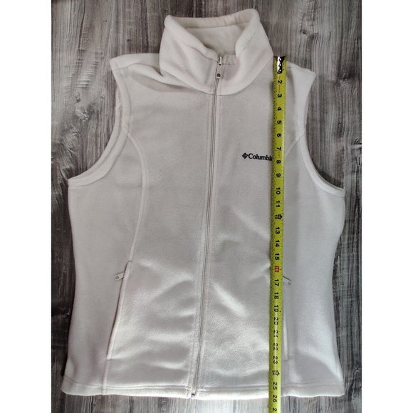 Womens Columbia Zipped Pocket Fleece Vest size L,‎ Ivory - Picture 8 of 8